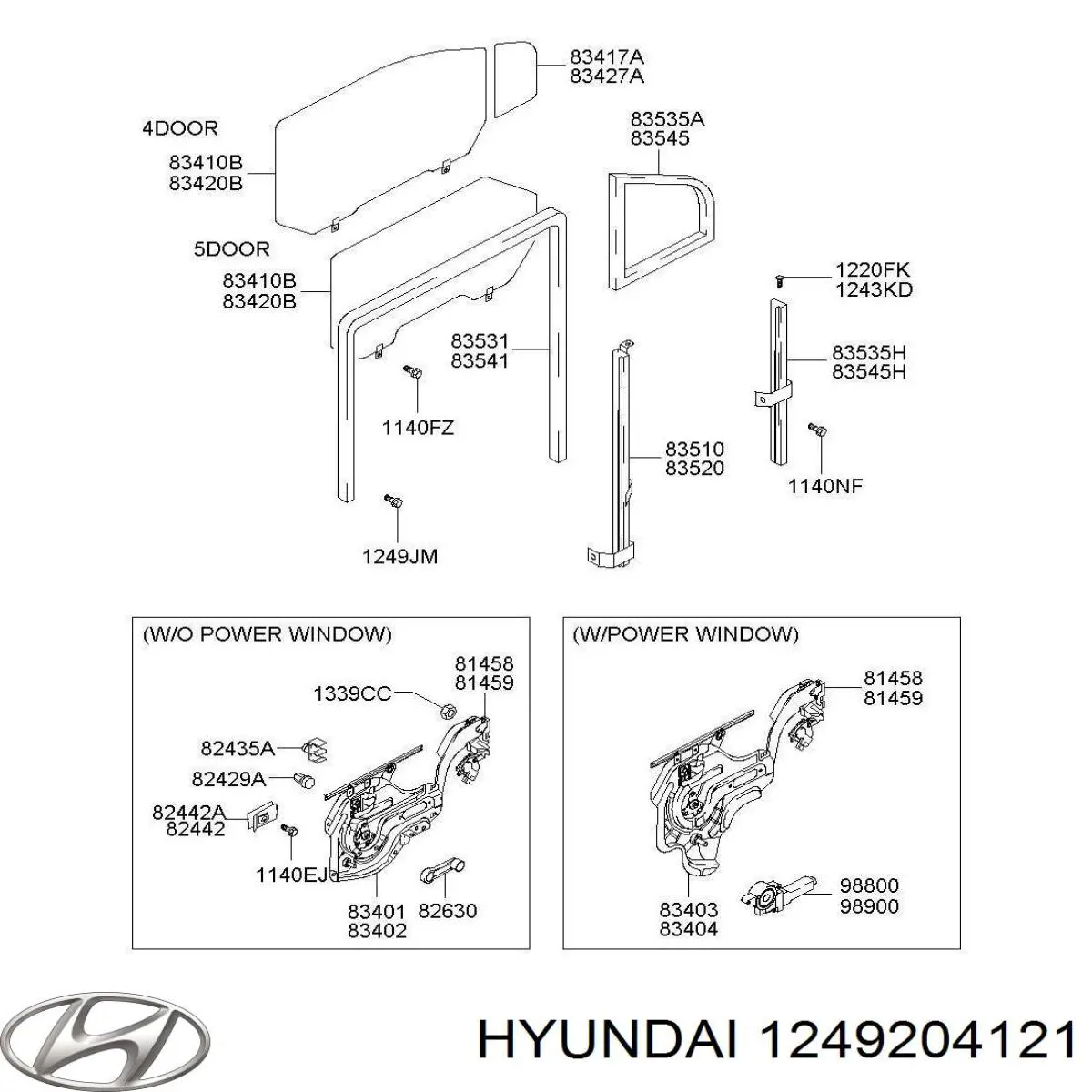  Hyundai/Kia 1249204121 ціна, від 0.30 USD