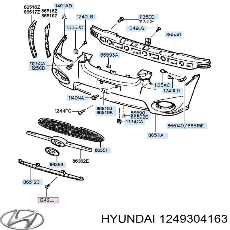Купити 1249204147B Hyundai/Kia 