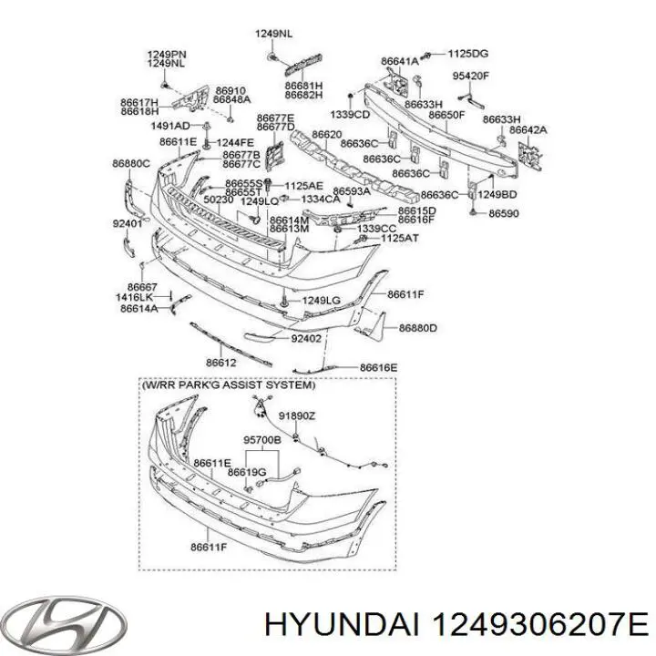  Hyundai/Kia 1249306207E ціна, від 0.97 USD