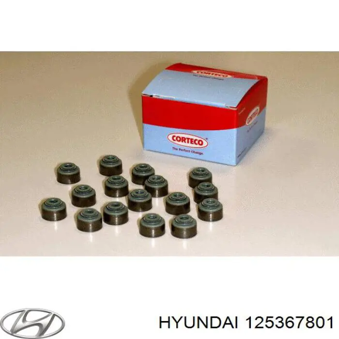 125367801 Hyundai/Kia Сальник клапана (маслознімний), впуск/випуск, комплект на мотор