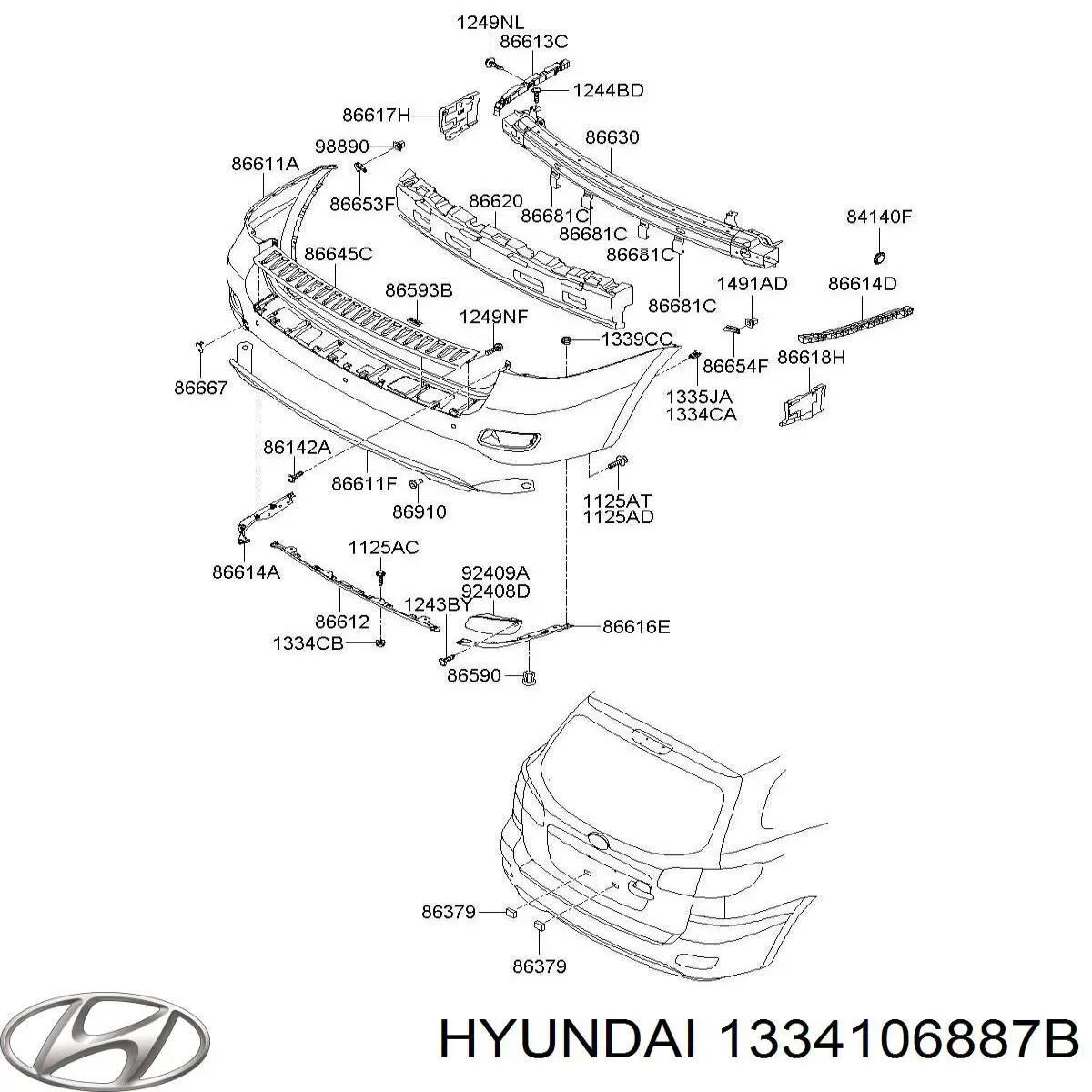  Hyundai/Kia 1334106887B ціна, від 0.41 USD