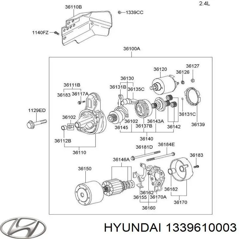  Hyundai/Kia 1339610007B ціна, від 0.17 USD