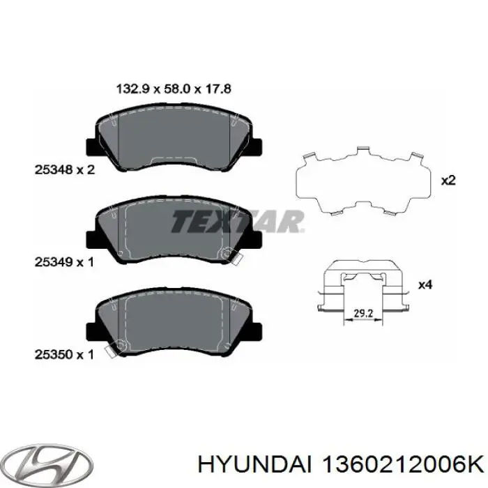 1360212006K Hyundai/Kia колодки гальмівні передні, дискові