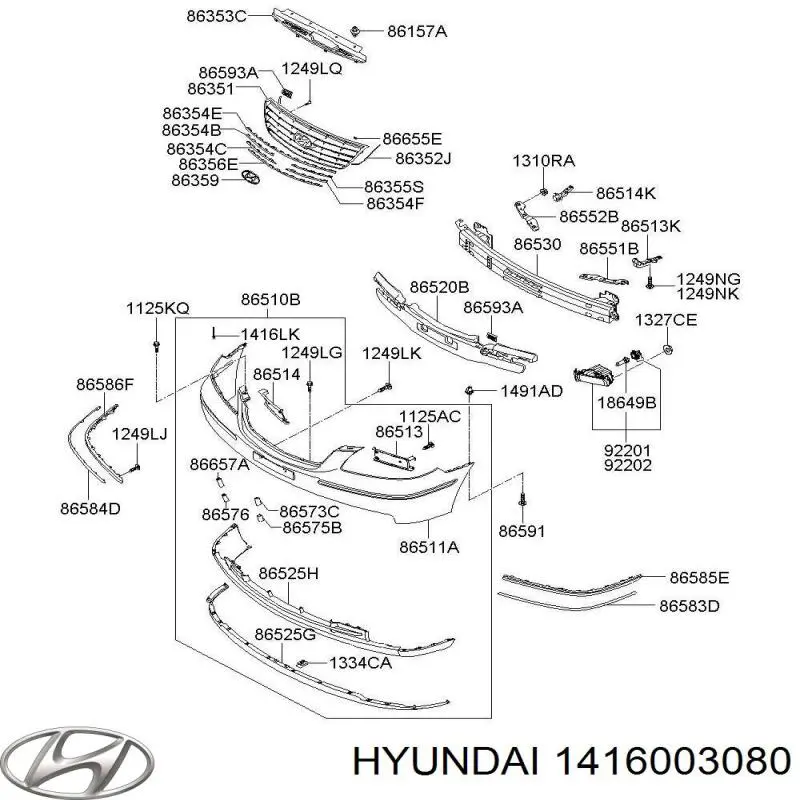 Купити 1416003080 Hyundai/Kia 