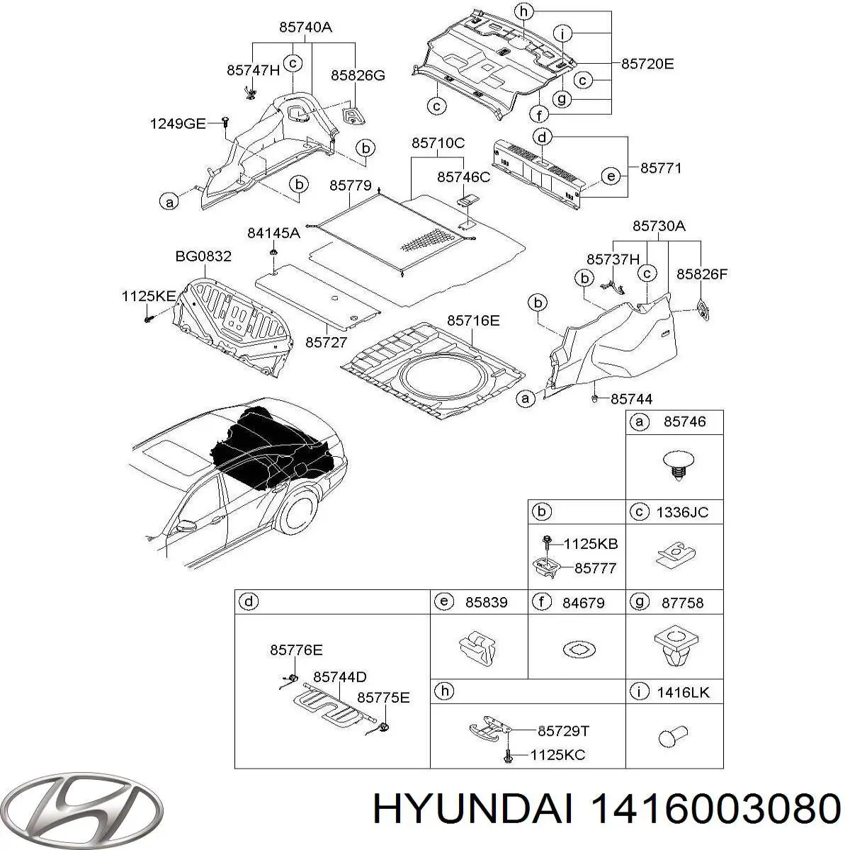 Hyundai/Kia 1416003080 ціна, від 0.52 USD