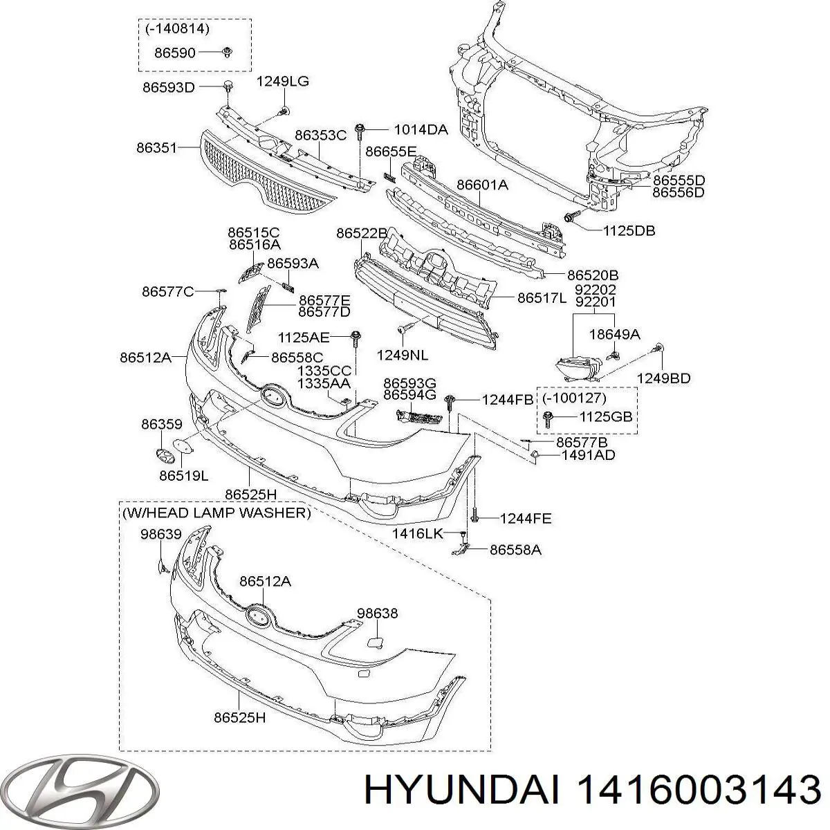 Купити 1416003143 Hyundai/Kia 