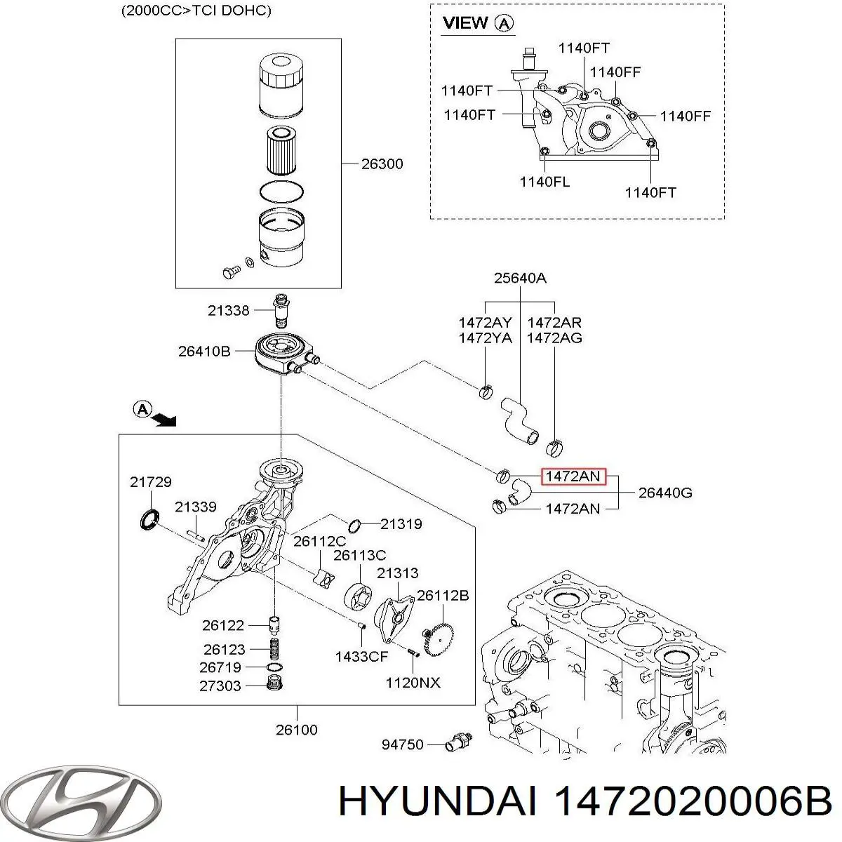  Hyundai/Kia 1472020006B ціна, від 1.37 USD