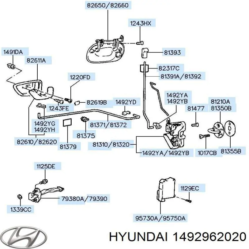 Купити 1492962020 Hyundai/Kia Задня ляда