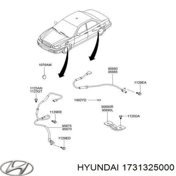 Купити 1731325000 Hyundai/Kia Заглушка днища кузова