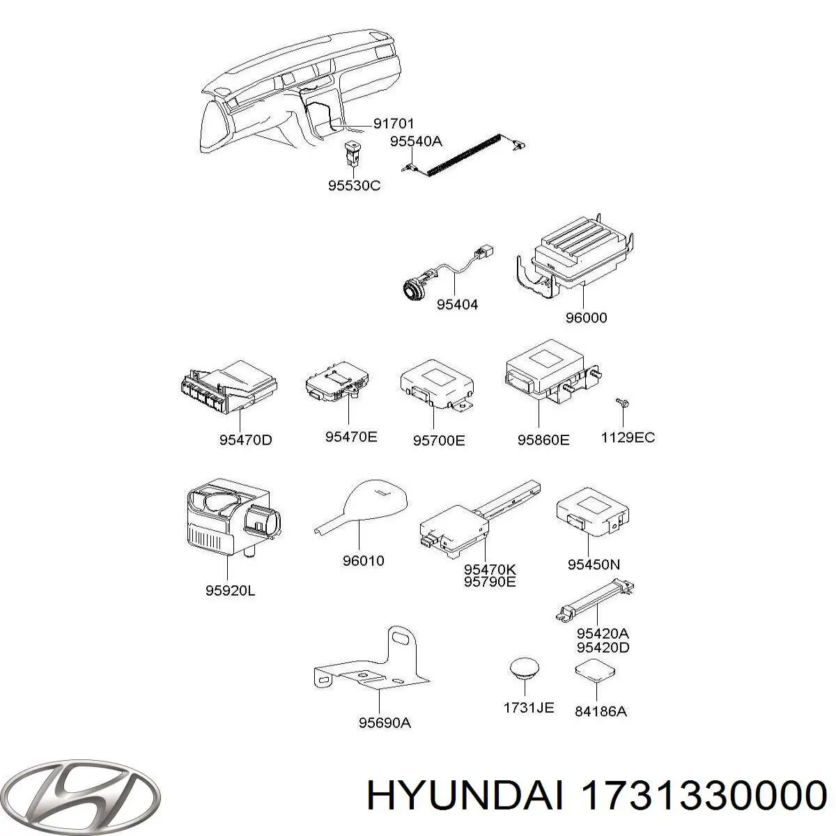 Заглушка днища кузова Hyundai/Kia 1731330000 ціна, від 0.87 USD