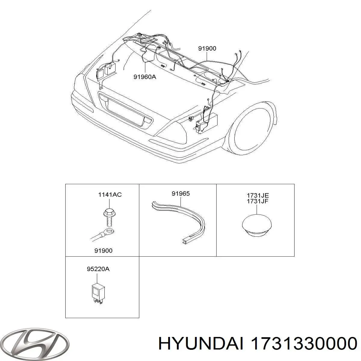 Купити 1731330000 Hyundai/Kia Заглушка днища кузова