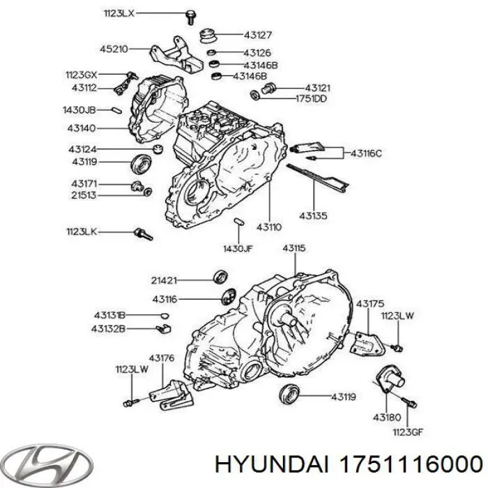 1751116000 Hyundai/Kia Прокладка пробки піддону АКПП