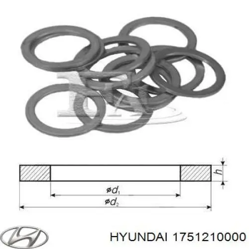 Прокладка пробки піддону двигуна 1751210000 Hyundai/Kia