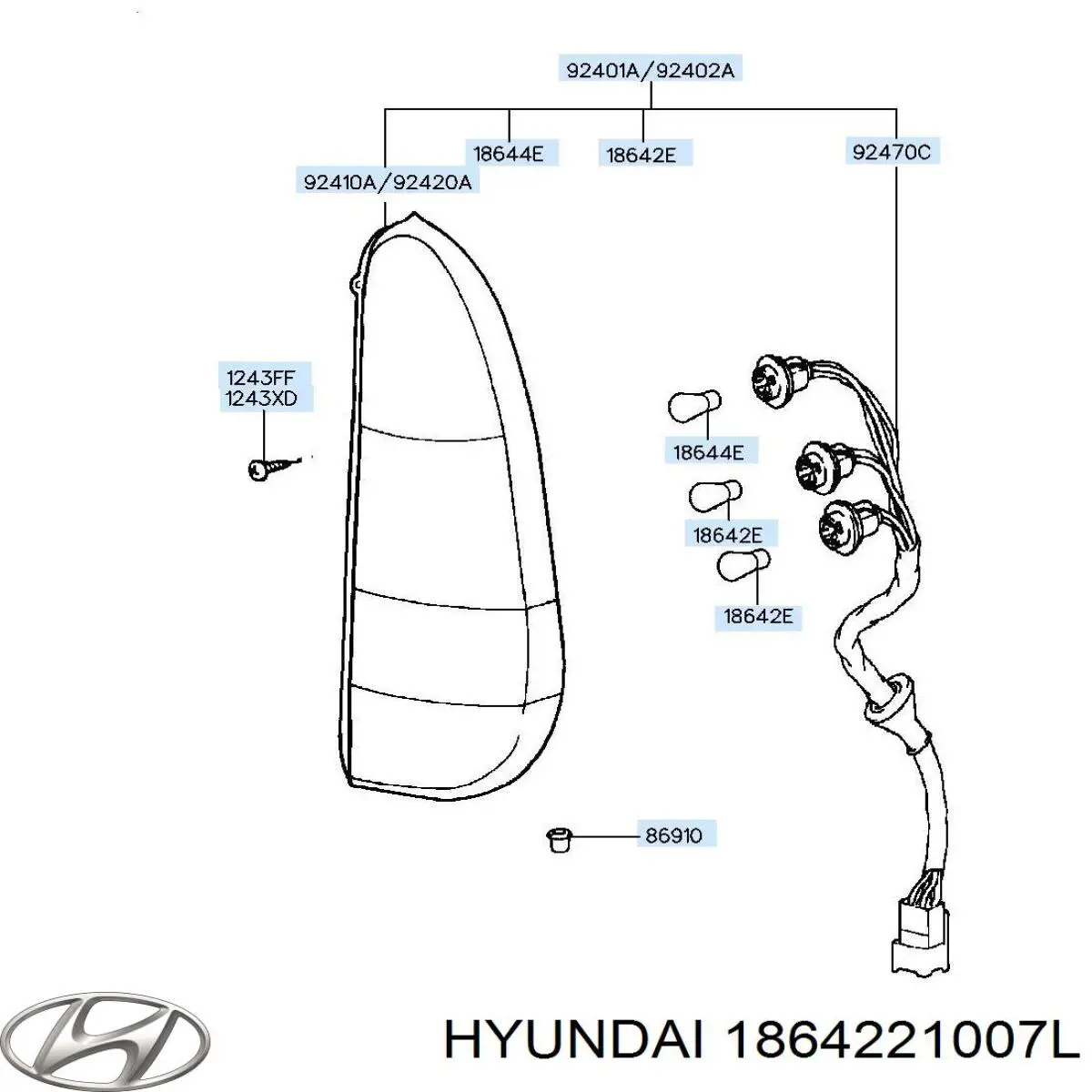 Лампочка галогенова, дальній/ближній Hyundai I40 (VF) (Хендай I40)