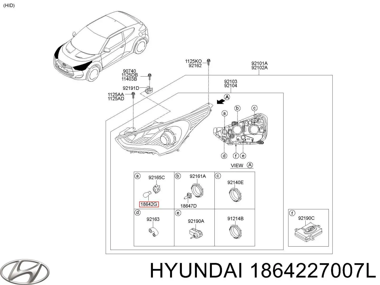 Лампи Hyundai/Kia 1864227007L ціна, від 7.86 USD