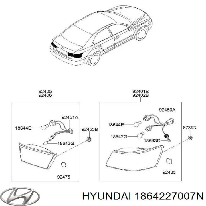 Купити 1864227007N Hyundai/Kia Лампочки