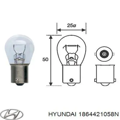 Лампи Hyundai/Kia 1864421058N ціна, від 10.29 USD