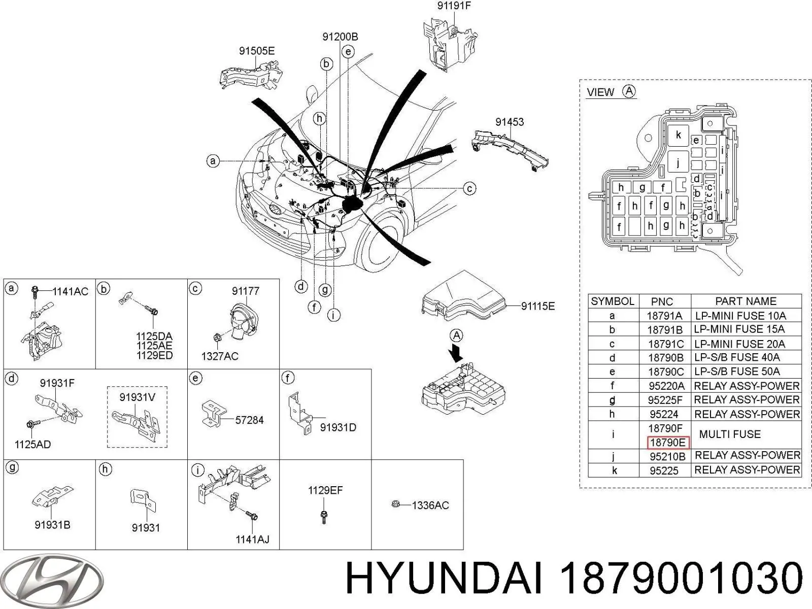 Запобіжник Hyundai/Kia 1879001030 ціна, від 52.22 USD