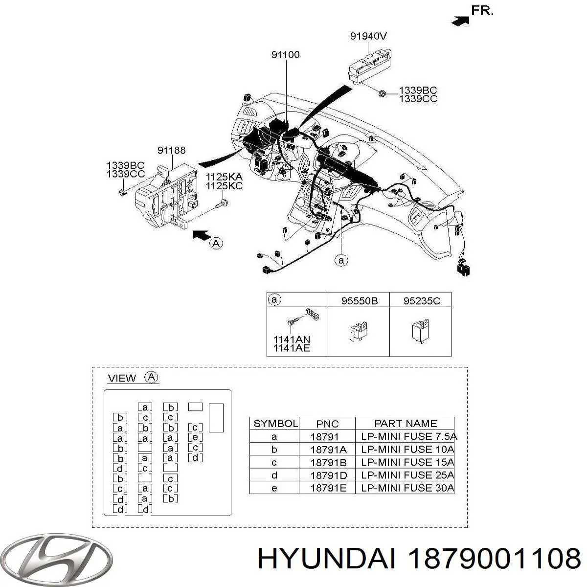 Запобіжник Hyundai/Kia 1879001108 ціна, від 0.55 USD