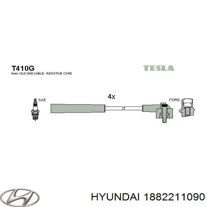 Купити 1882211090 Hyundai/Kia Свічка запалювання