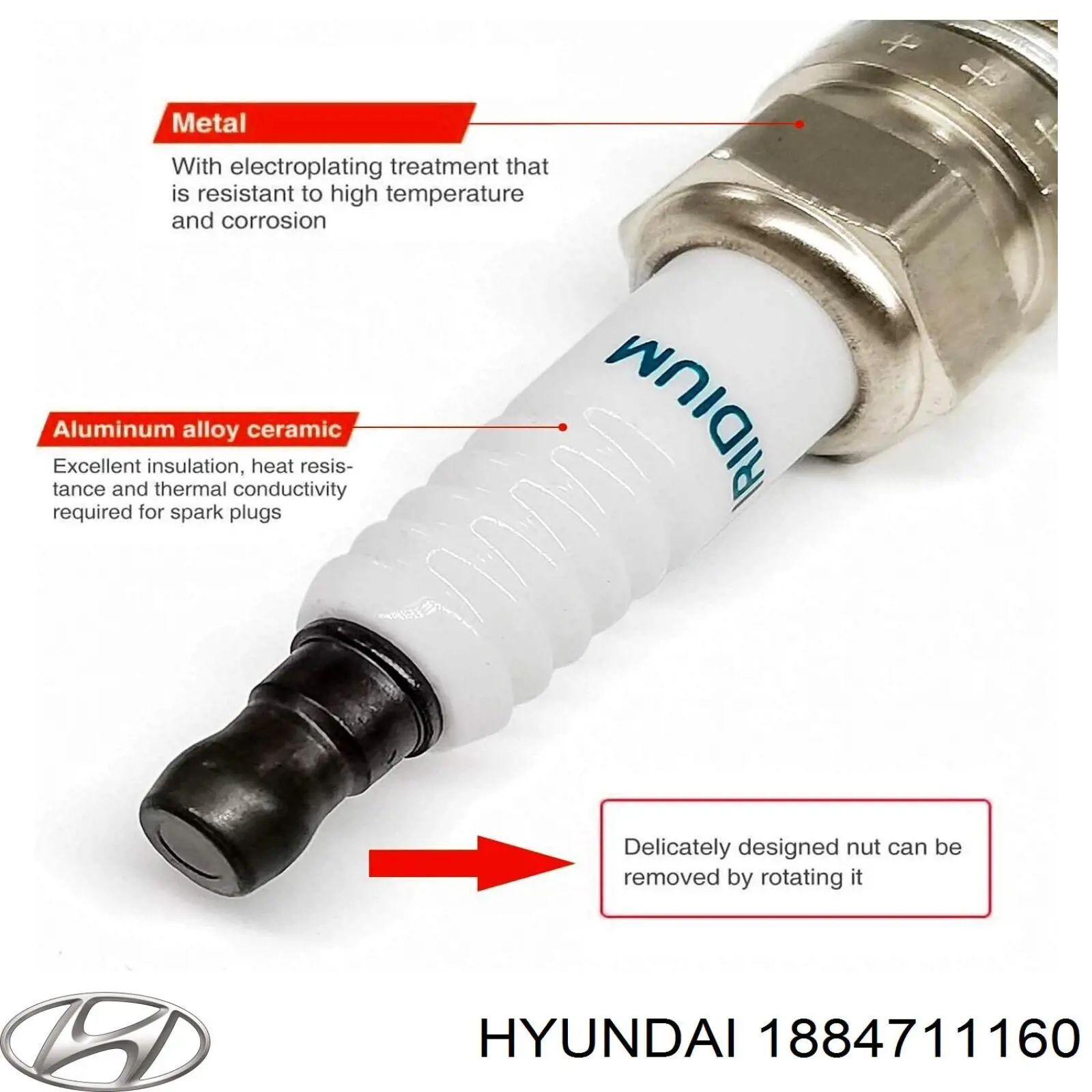 Купити 1884711160 Hyundai/Kia Свічка запалювання