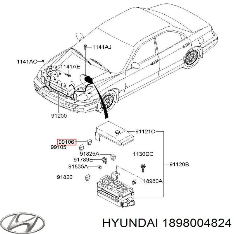 Запобіжник 1898004824 Hyundai/Kia