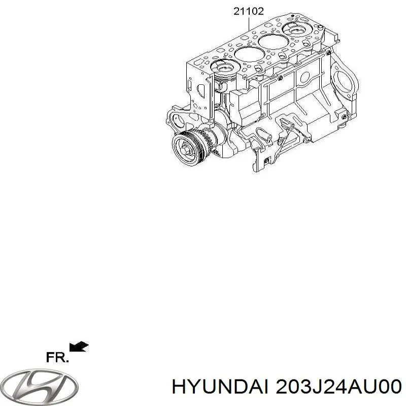 Блок циліндрів двигуна Hyundai H-1 STAREX Starex (A1) (Хендай H-1 STAREX)