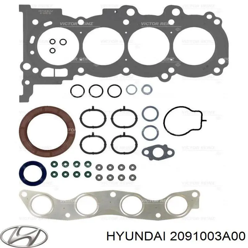 Комплект прокладок двигуна, повний Hyundai/Kia 2091003A00 ціна, від 97.69 USD
