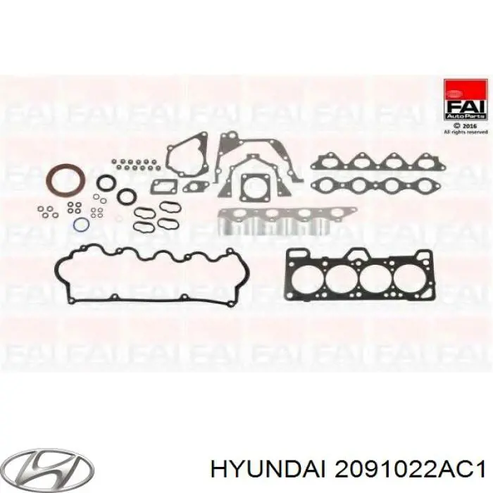 Комплект прокладок двигуна, повний Hyundai/Kia 2091022AC1 ціна, від 26.00 USD