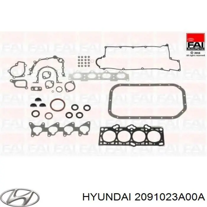 Комплект прокладок двигуна, повний 2091023A00A Hyundai/Kia