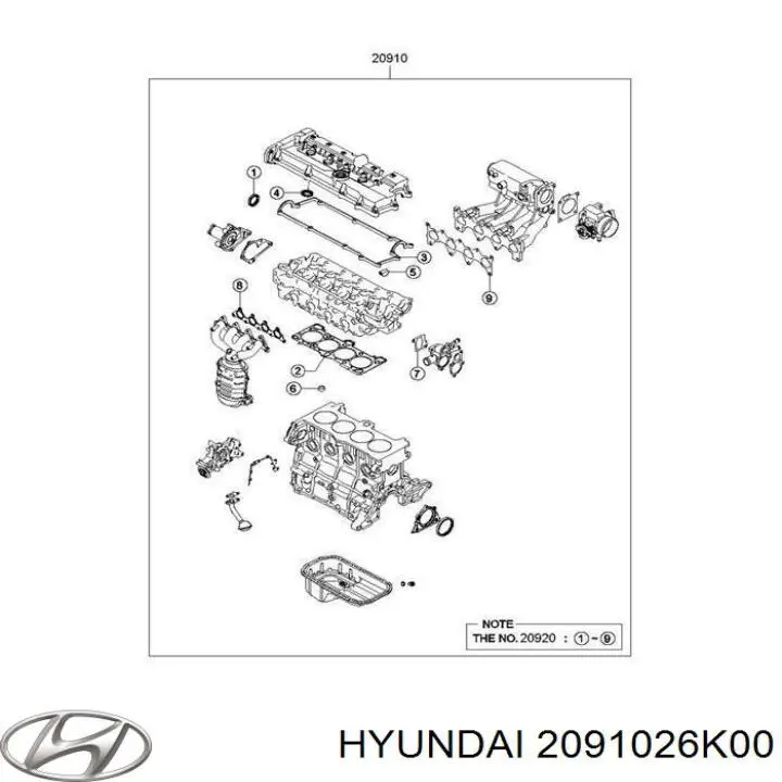 Комплект прокладок двигуна, повний KAP KM0400633MT ціна, від 38.85 USD