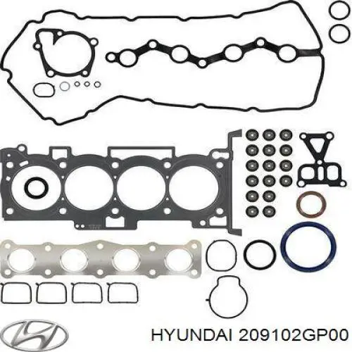 209102GP00 Hyundai/Kia комплект прокладок двигуна, повний