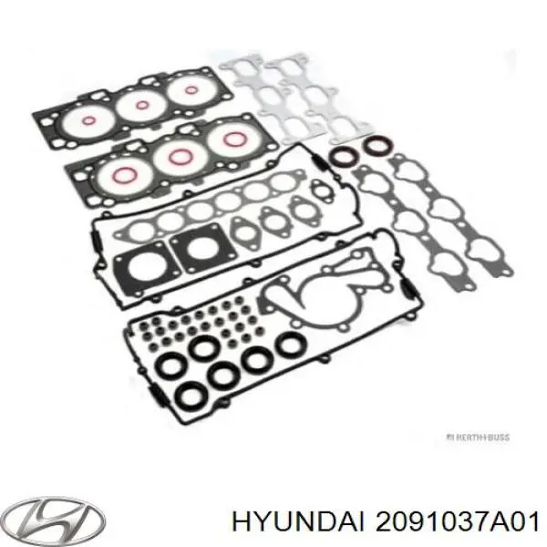 Комплект прокладок двигуна, повний Hyundai/Kia 2091037A01 ціна, від 491.59 USD