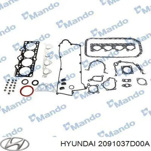 Комплект прокладок двигуна, повний 2091037D00A Hyundai/Kia