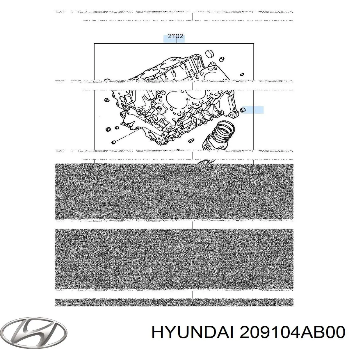 Комплект прокладок двигуна, повний Hyundai/Kia 209104AB00 ціна, від 141.99 USD