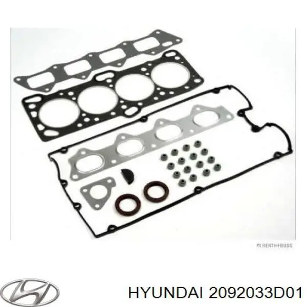 2092033D01 Hyundai/Kia комплект прокладок двигуна, верхній