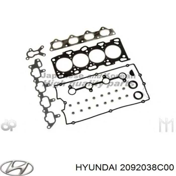Комплект прокладок двигуна, верхній Hyundai Sonata (EF) (Хендай Соната)