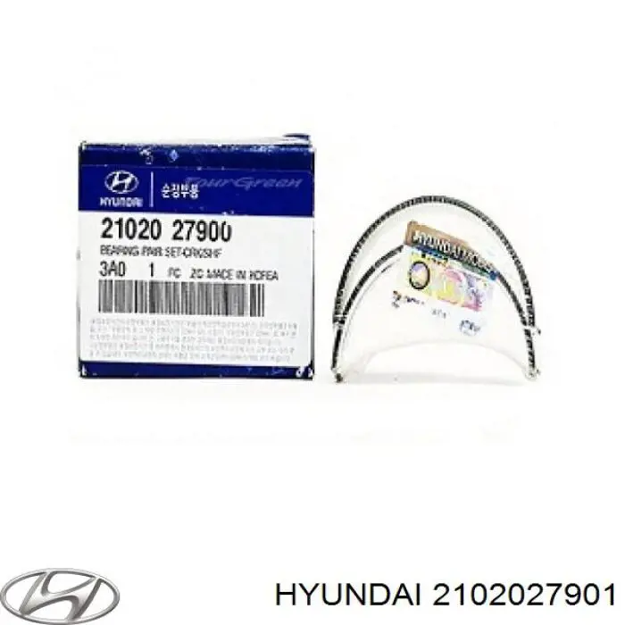 2102027901 Hyundai/Kia вкладиші колінвала, корінні, комплект, стандарт (std)