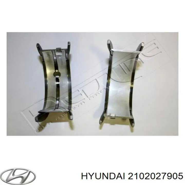 Вкладиші колінвала, корінні, комплект, стандарт (STD) Hyundai/Kia 2102027905 ціна, від 38.30 USD