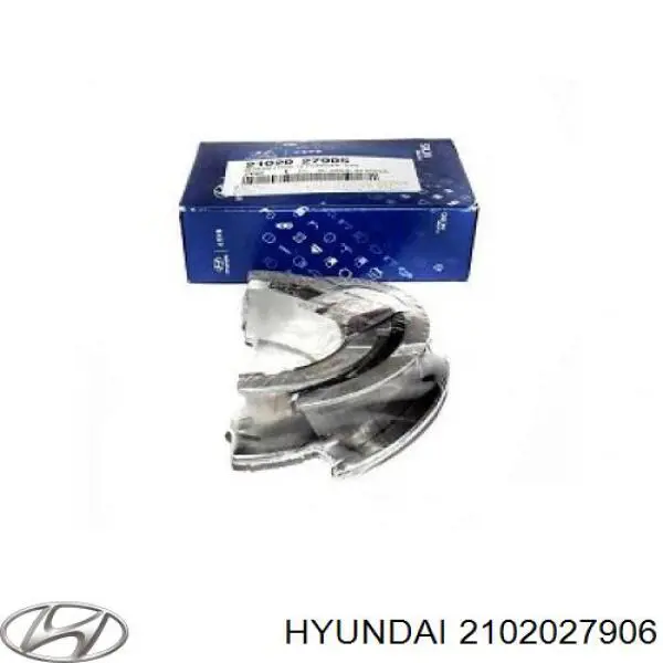 Вкладиші коленвала, корінні, комплект, 1-й ремонт (+0,25) Hyundai/Kia 2102027906 ціна, від 41.57 USD