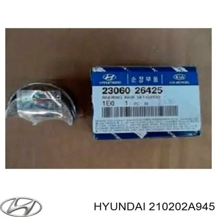 210202A945 Hyundai/Kia вкладиші колінвала, корінні, комплект, стандарт (std)