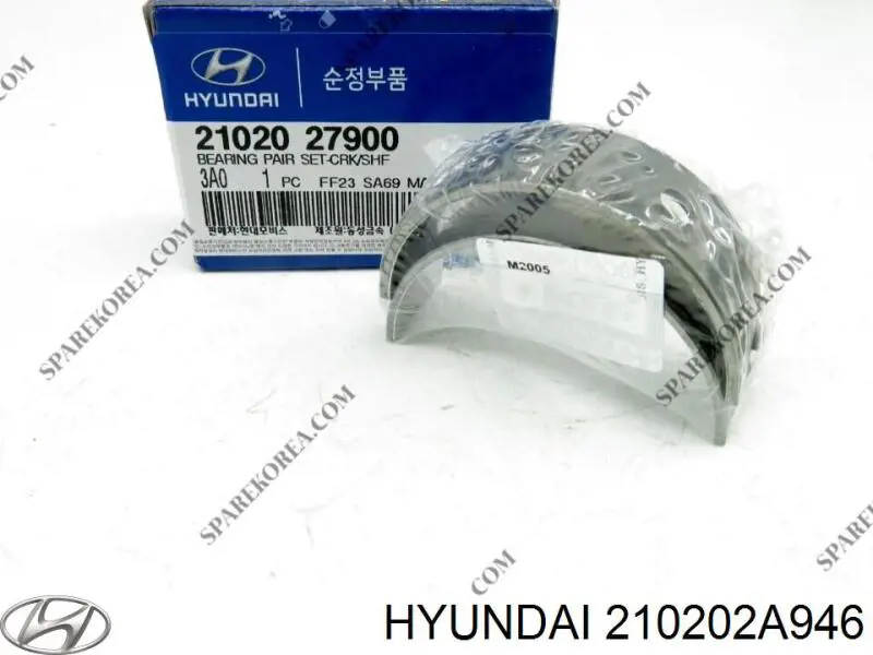 Шатунні вклалиші колінвала STD Hyundai/Kia 210202A946 ціна, від 5.73 USD
