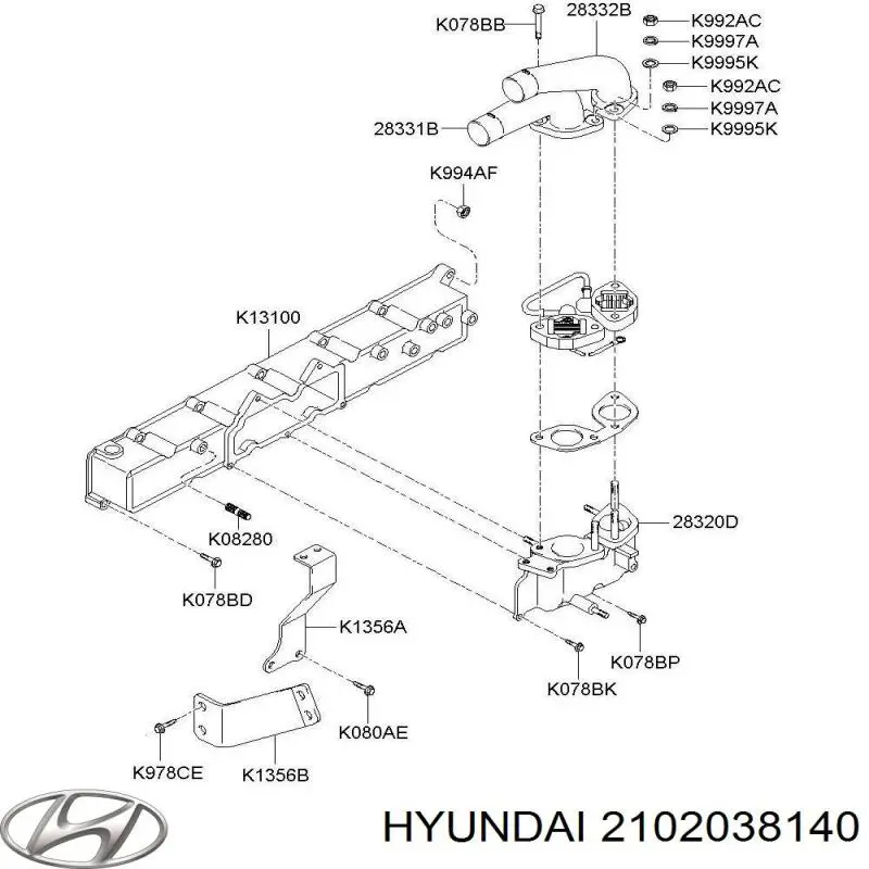 Купити 2102038140 Hyundai/Kia 