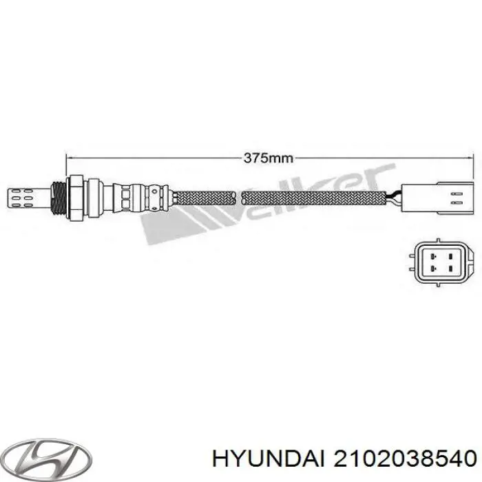 Купити 2102038540 Hyundai/Kia Вкладиші колінвала, корінні, комплект, стандарт (STD)