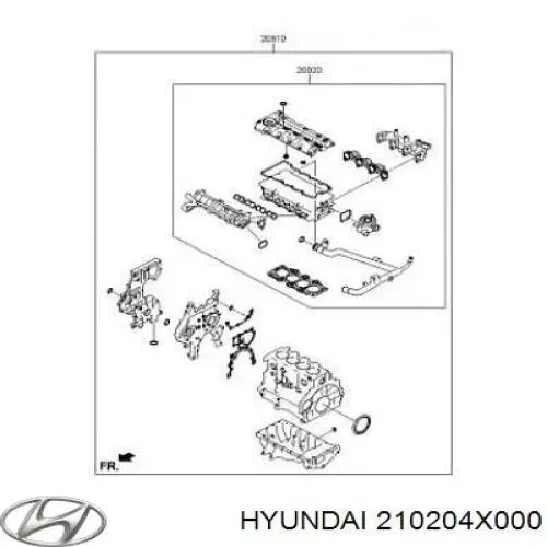  Hyundai/Kia 210204X000 ціна, від 22.32 USD