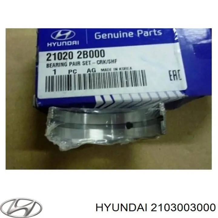 2103003000 Hyundai/Kia Вперте півкільце колінчастого вала, комплект