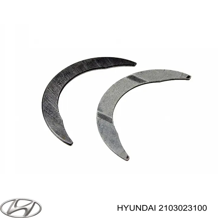 Півкільце підпірне (розбігу) колінвала, STD, комплект Hyundai I30 (FD) (Хендай Ай 30)