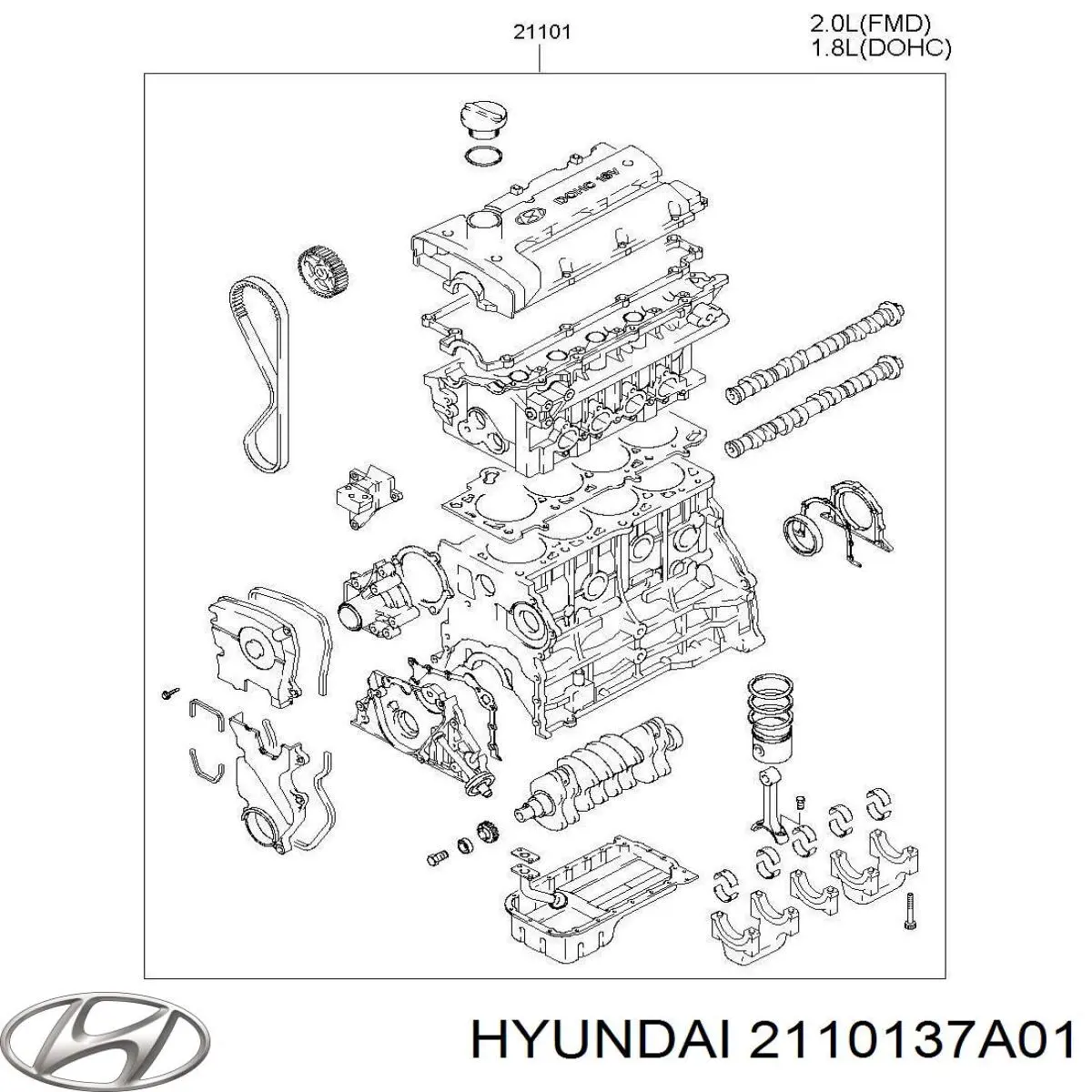 Купити 2110137A00 Hyundai/Kia Двигун