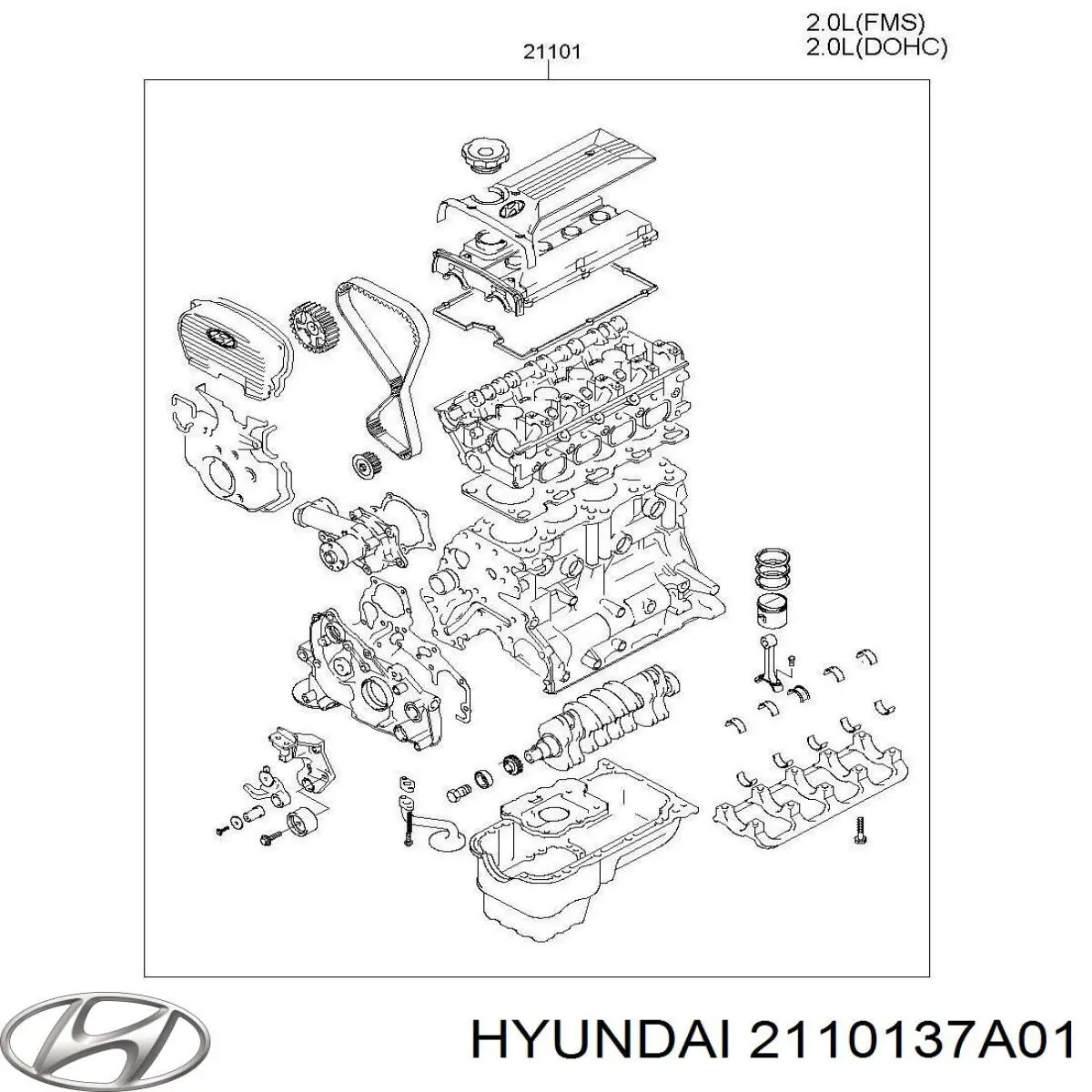 2110137A00 Hyundai/Kia Мотор в зборі