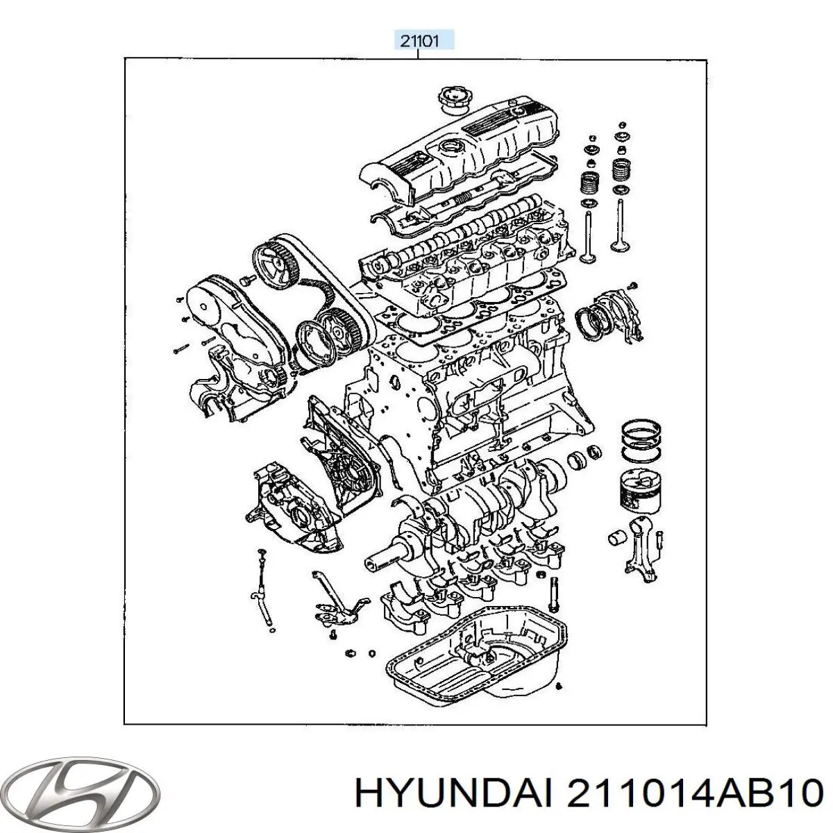 Двигун у зборі 211014AB10 Hyundai/Kia